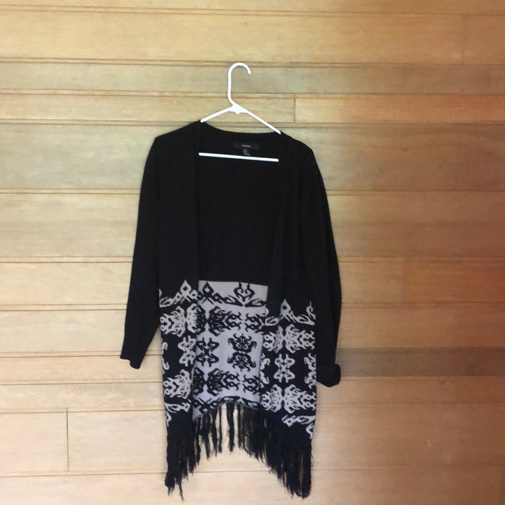 Black sweater cardigan